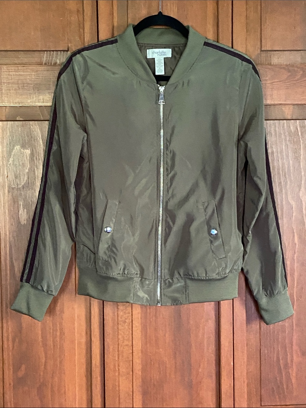 CHARLOTTE RUSSE LIGHTWEIGHT BOMBER JACKET ~SMALL - Picture 6 of 6